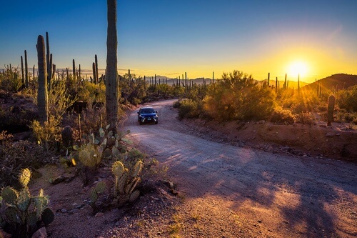 Get Your Car Ready for Fall with Auto Repair in Gilbert AZ with Ace Performance Automotive. image of Sedona AZ desert sunset in October